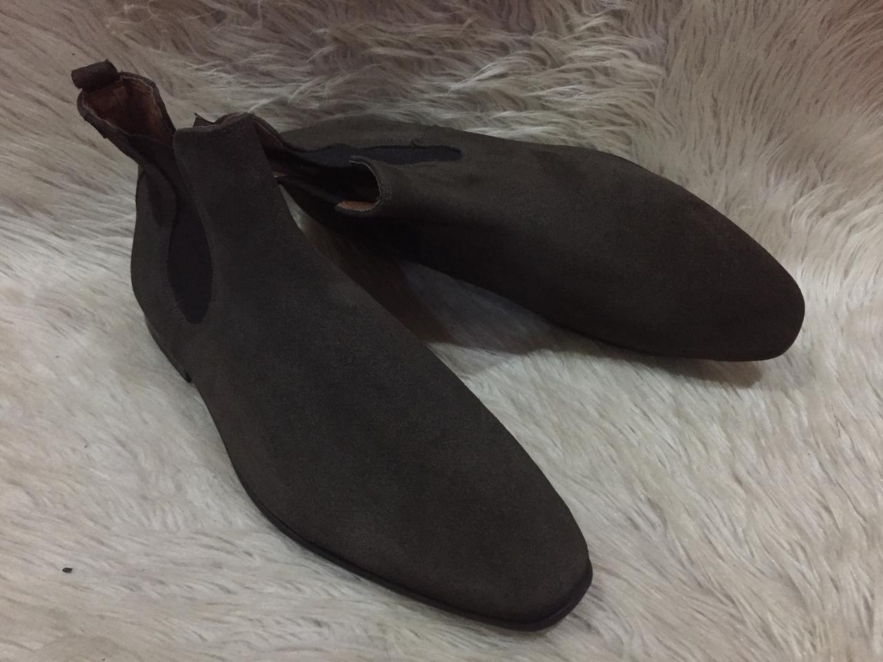 Find suede leather Chelsea boot