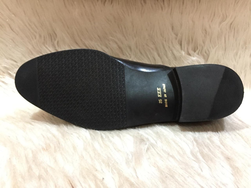 Napoleoni Black Leather Tassel Loafers