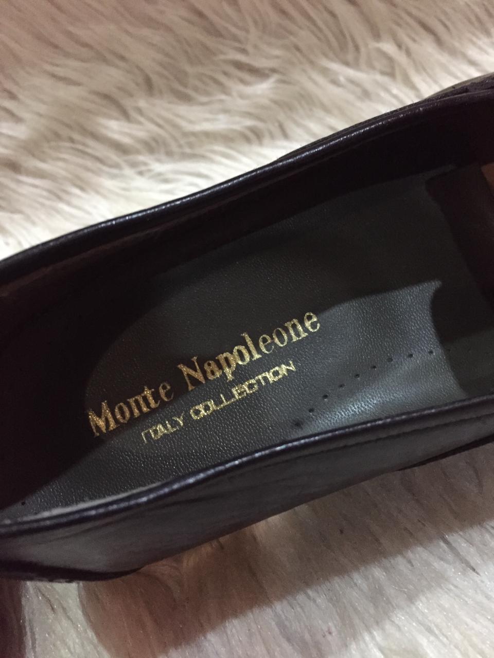 Napoleoni Black Leather Tassel Loafers