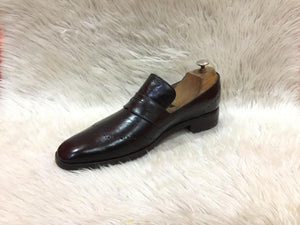 Massimo Dutti brown leather loafers