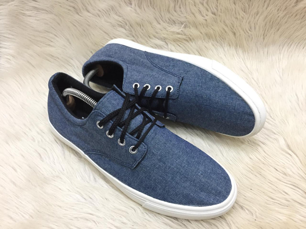 town land denim canvas lace-up sneakers.