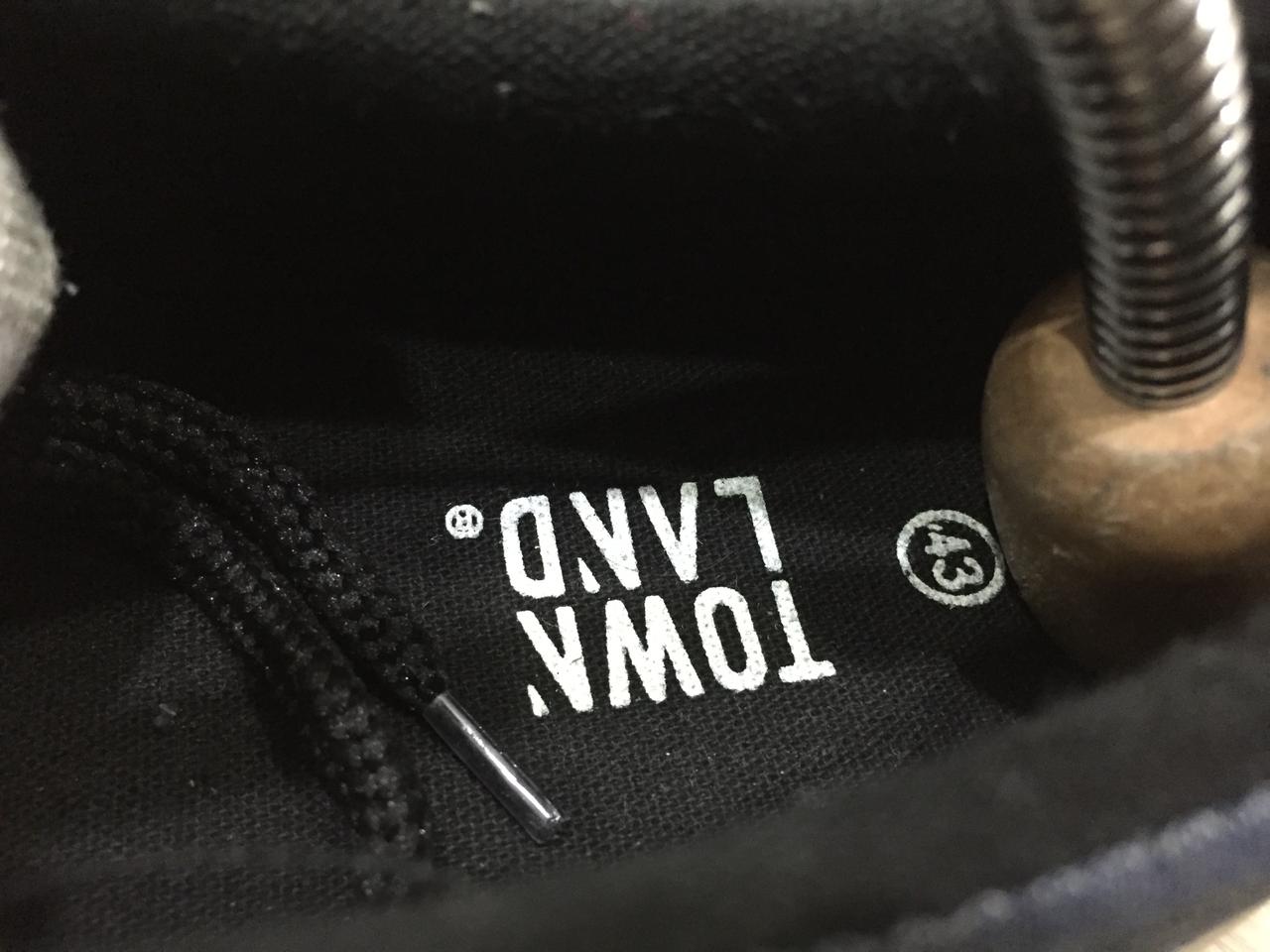 town land denim canvas lace-up sneakers.