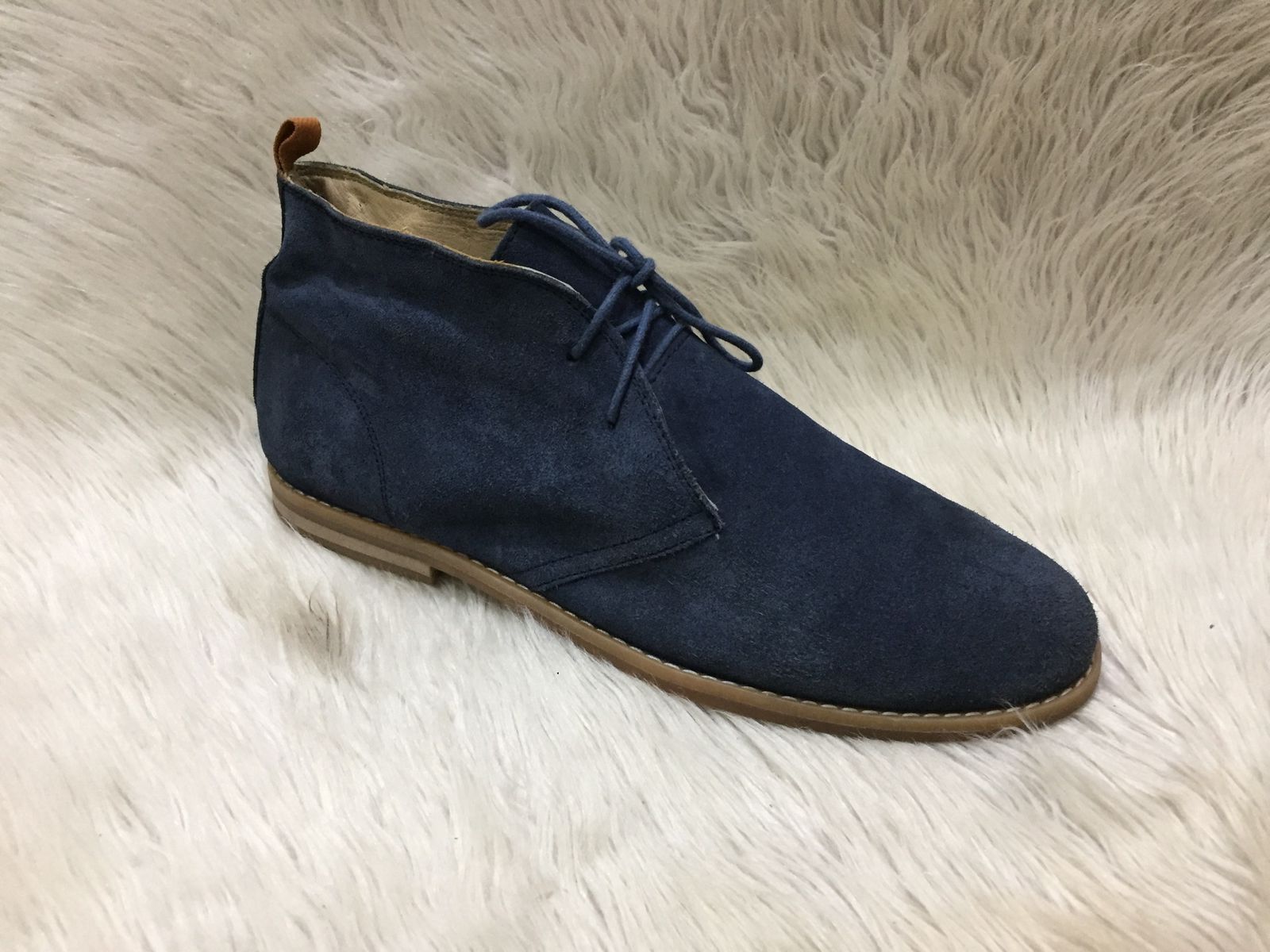H&M blue suede chukka boots
