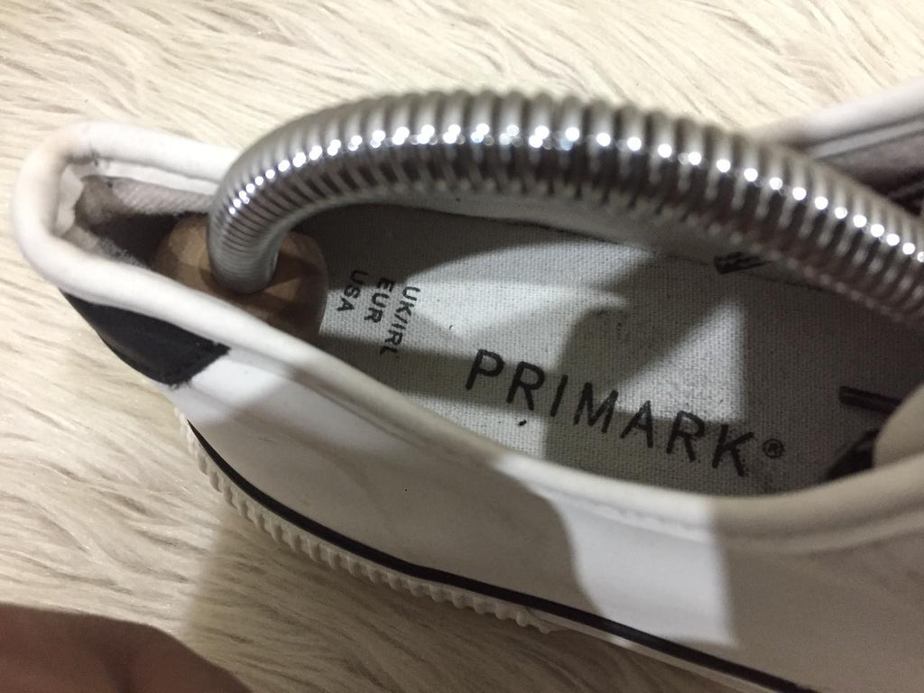 Primark white leather