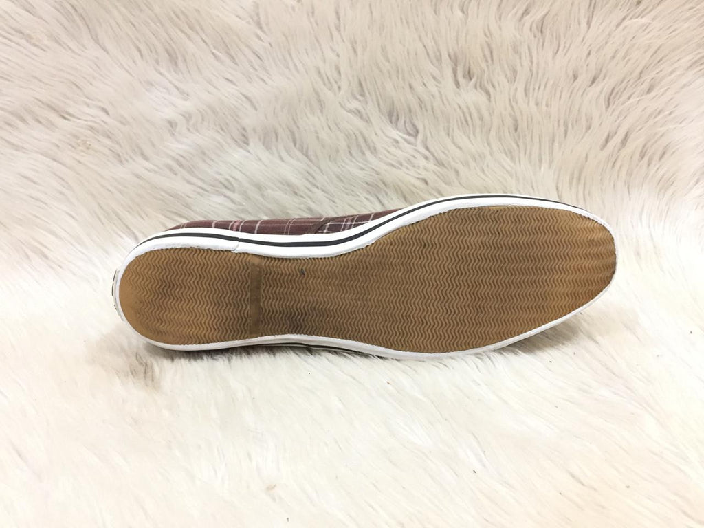 Aldo brown plaid canvas sneakers