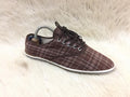 Aldo brown plaid canvas sneakers