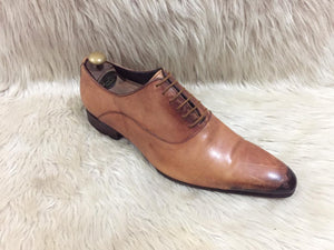 Father & sons hand made leather oxford shoes