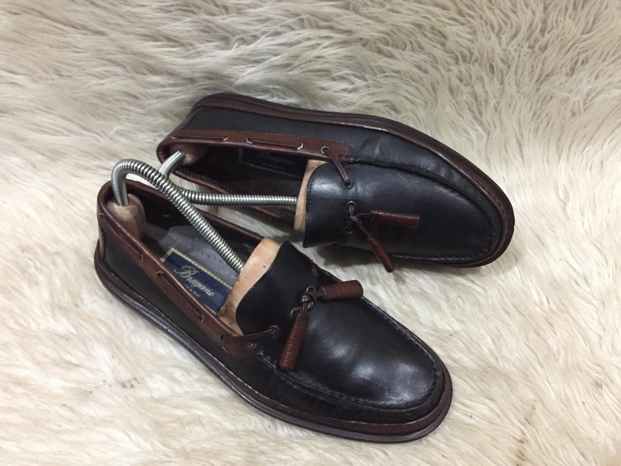 Bragano leather tassel loafer.