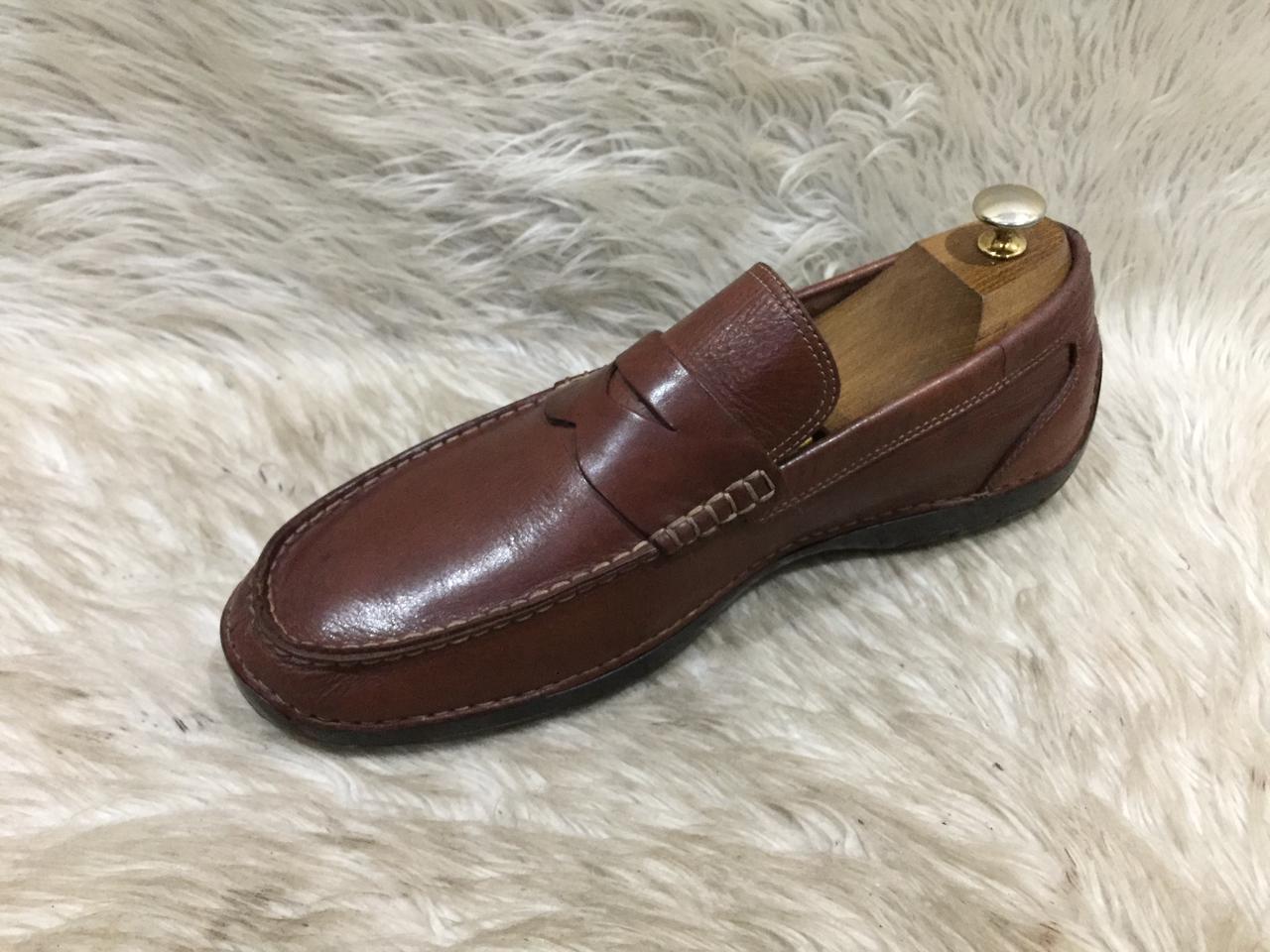Rock-port Fleming Leather Penny Loafer in brown
