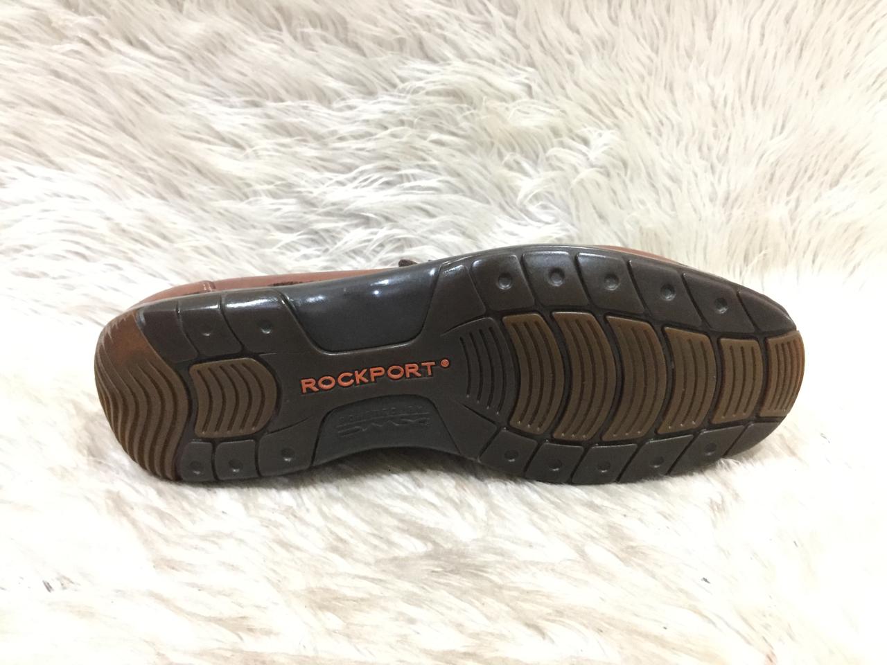 Rock-port Fleming Leather Penny Loafer in brown