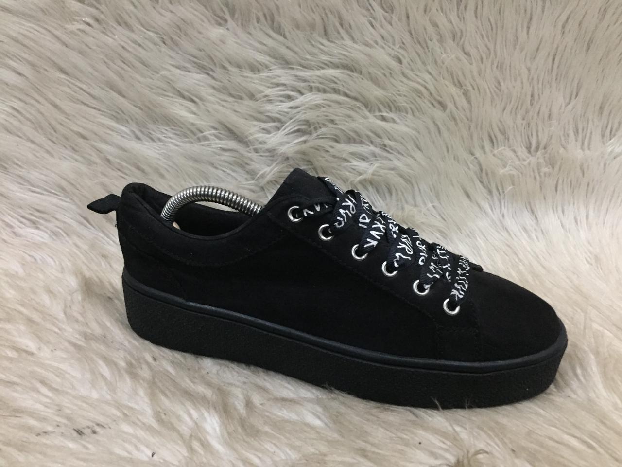 Bershka Women's Lace Up Suede Shoes