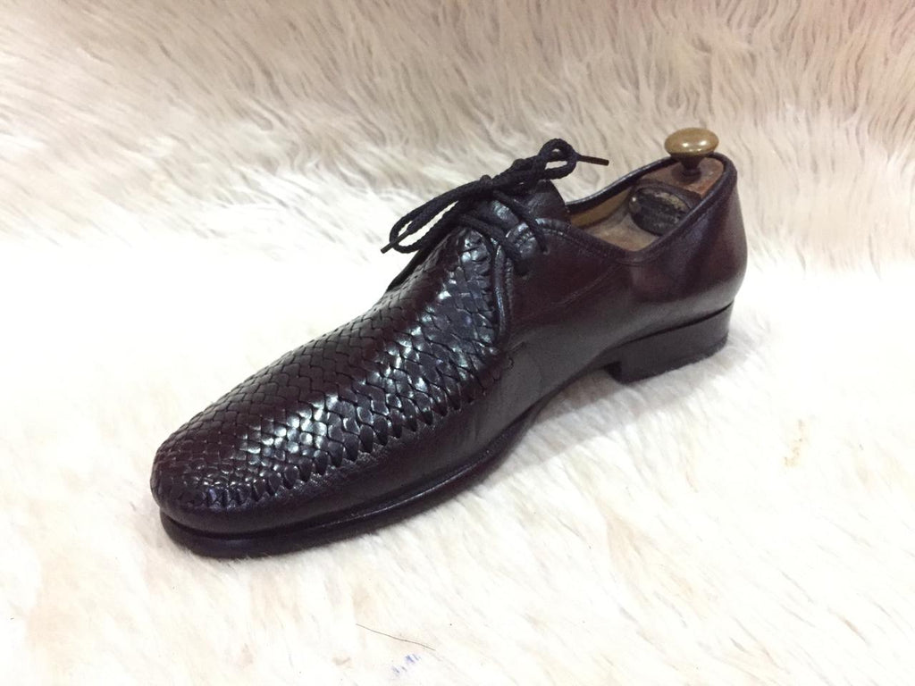 Sioux woven lace-up shoe