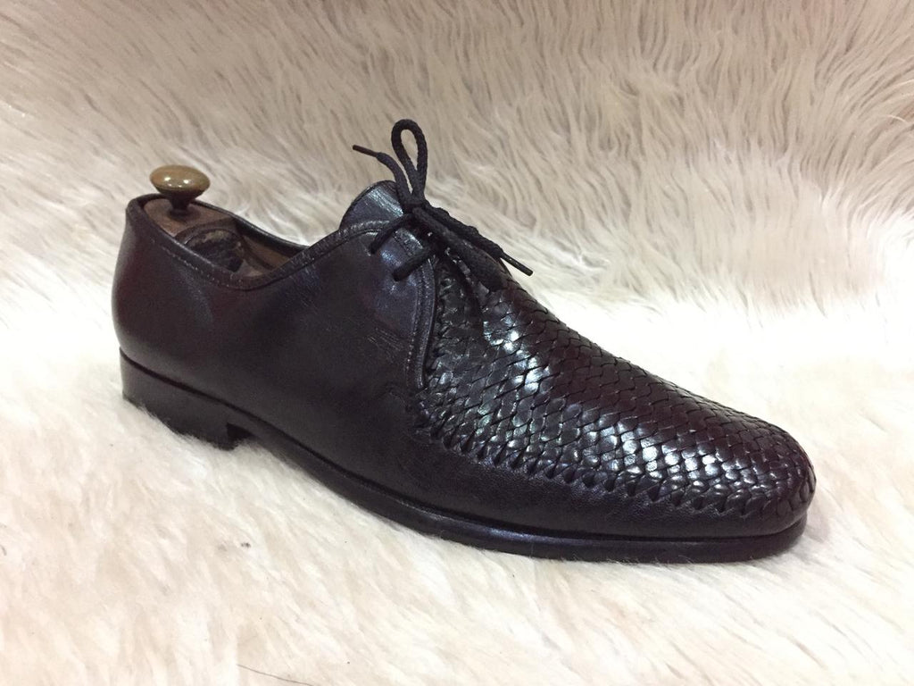 Sioux woven lace-up shoe