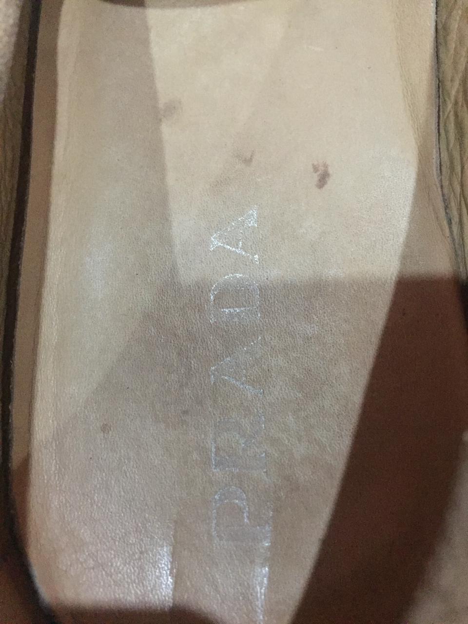 Prada beige suede loafers