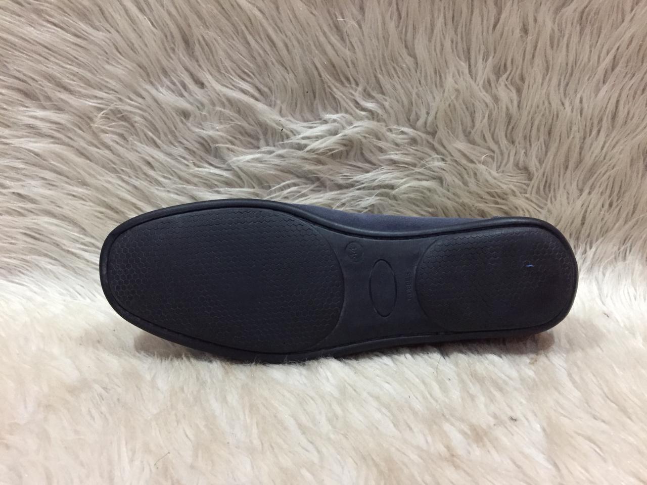 Cordoan  Silverstone suede loafer in dark denim