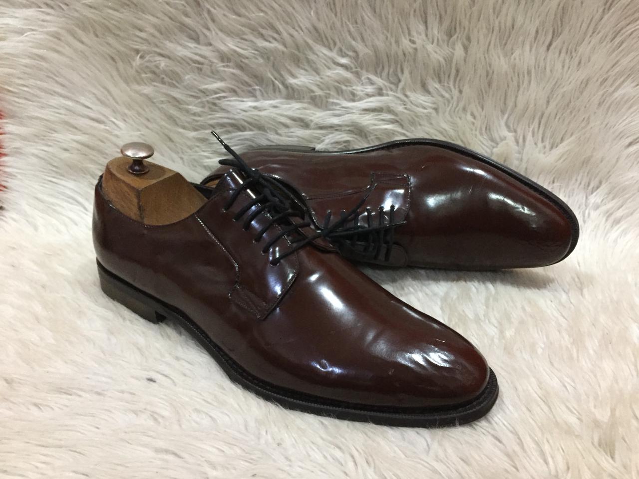 Next italia signature burgundy lace-up oxford shoes