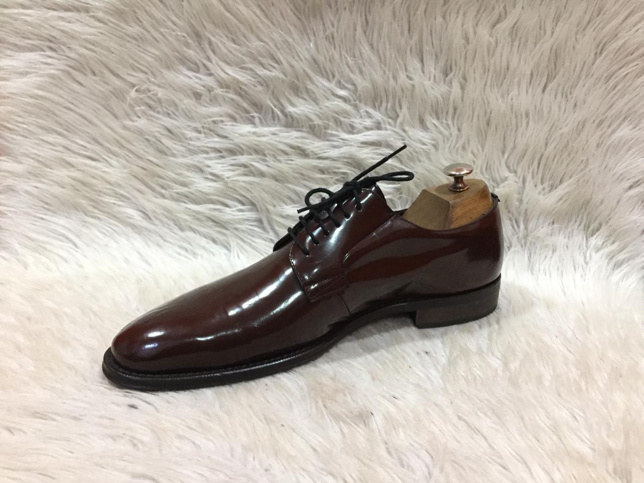 Next italia signature burgundy lace-up oxford shoes