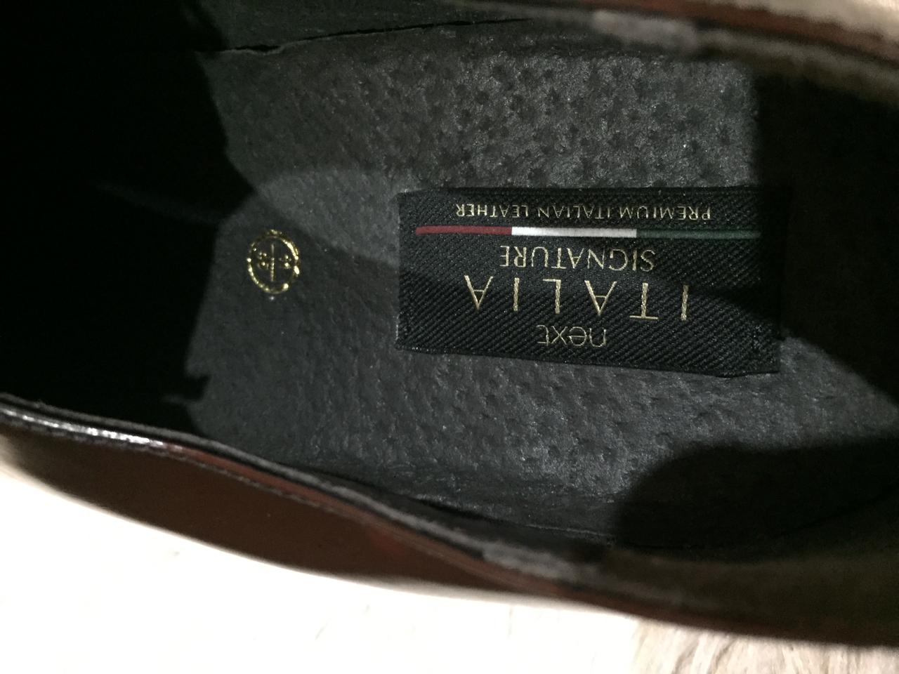 Next italia signature burgundy lace-up oxford shoes