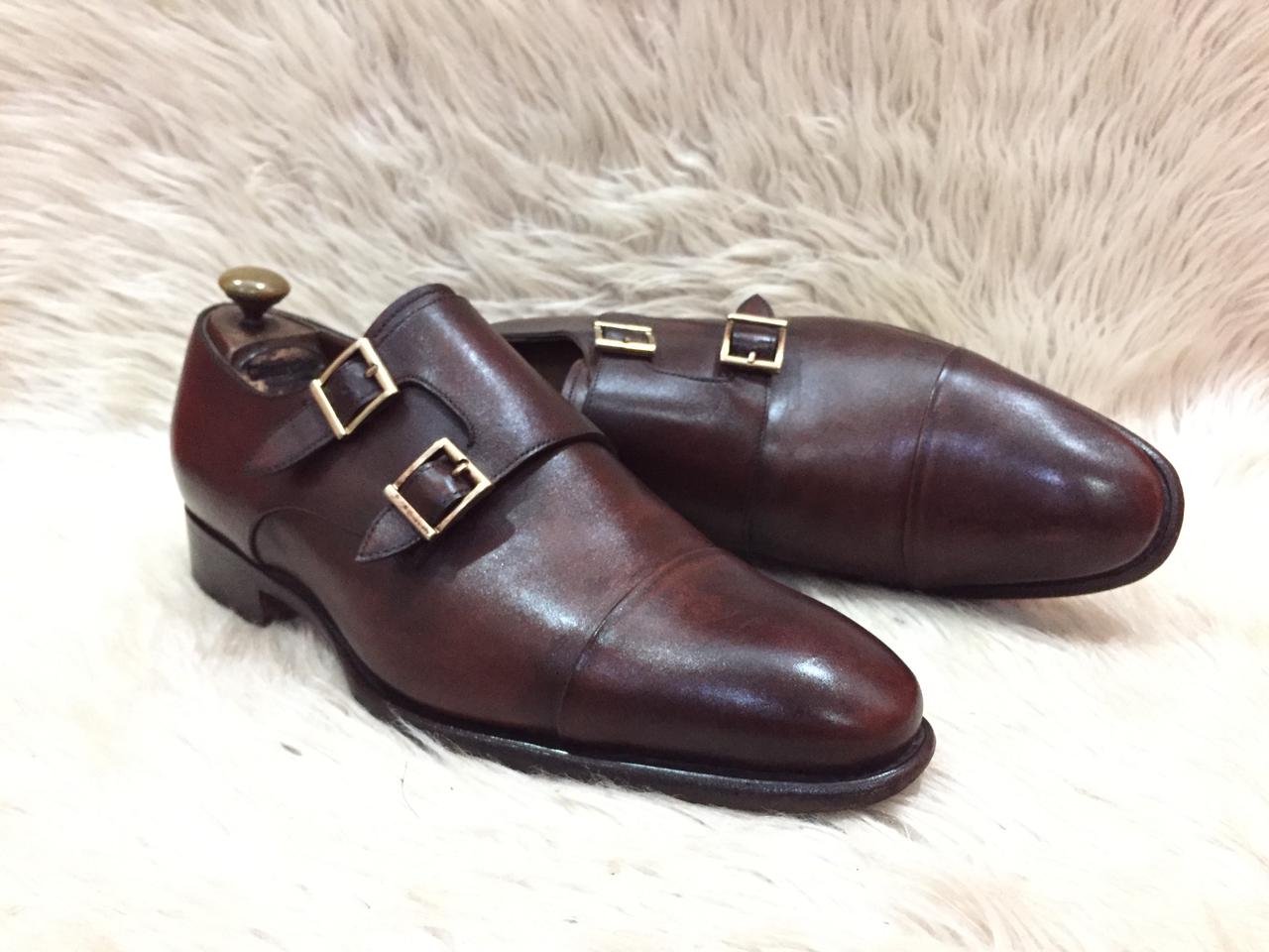 Santoni 11652 double monk strap shoe