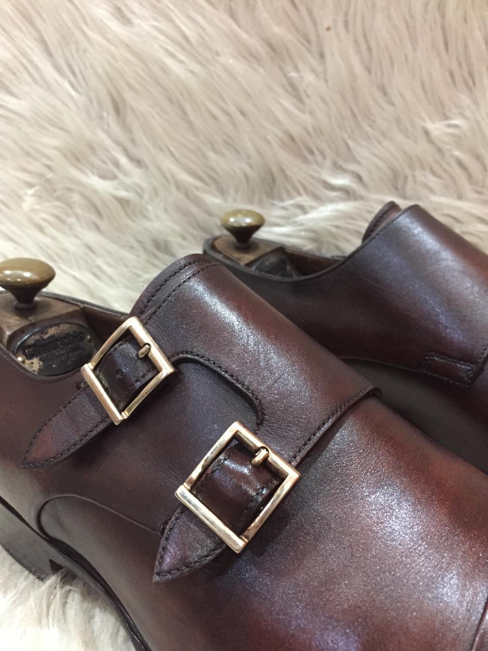 Santoni 11652 double monk strap shoe