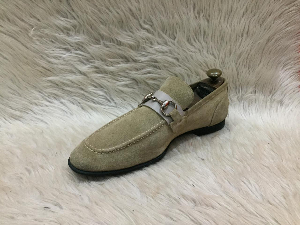 Gucci horsebit men's suede loafers