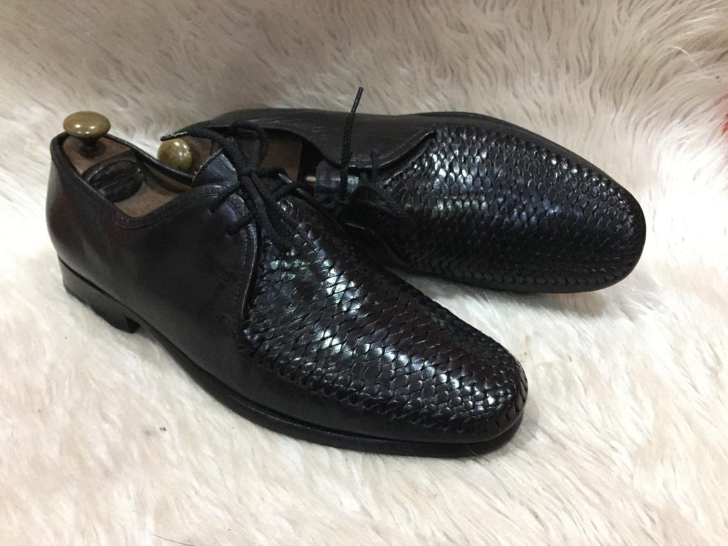 Sioux woven lace-up shoe
