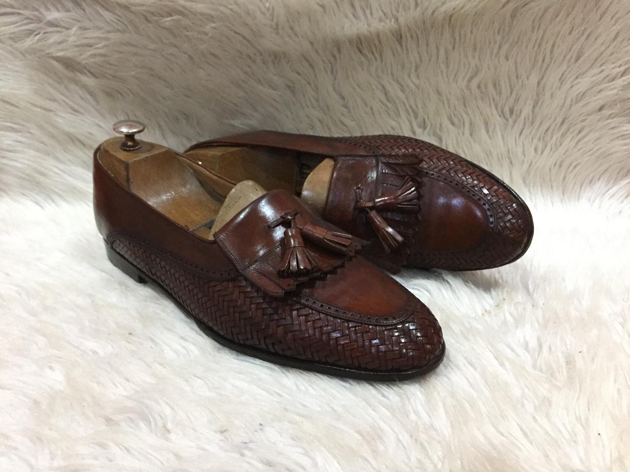 Meglan woven leather