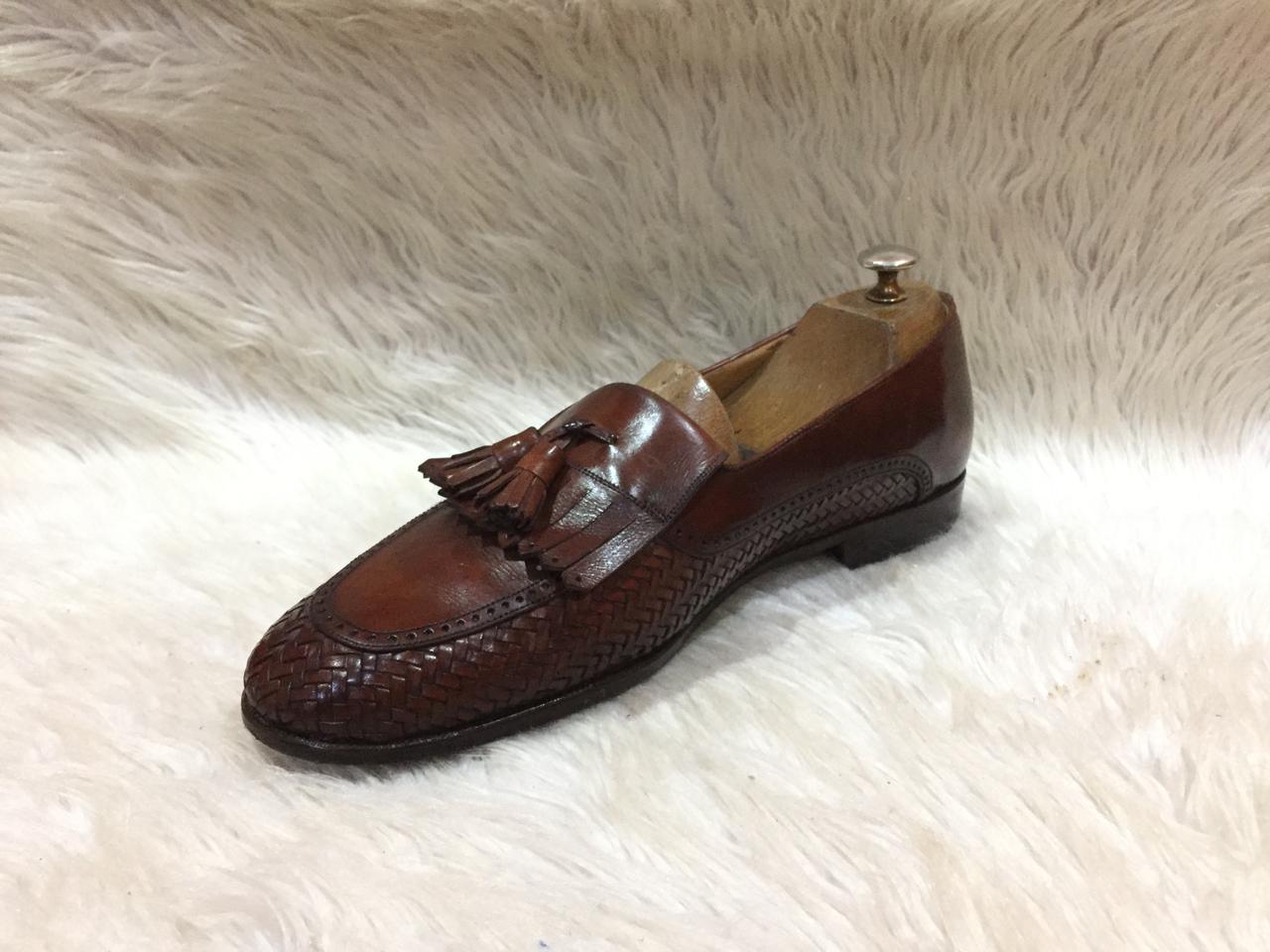 Meglan woven leather