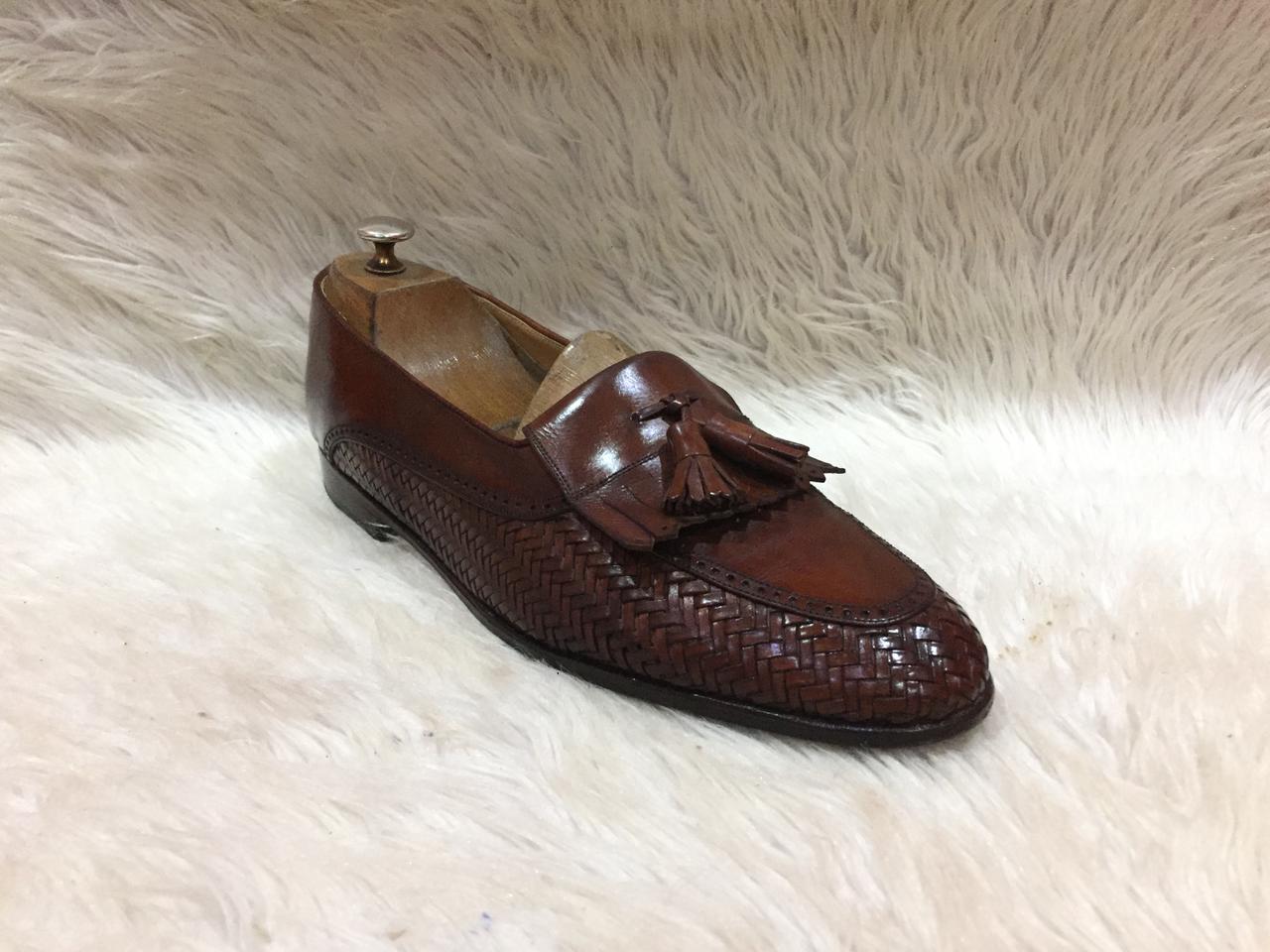 Meglan woven leather