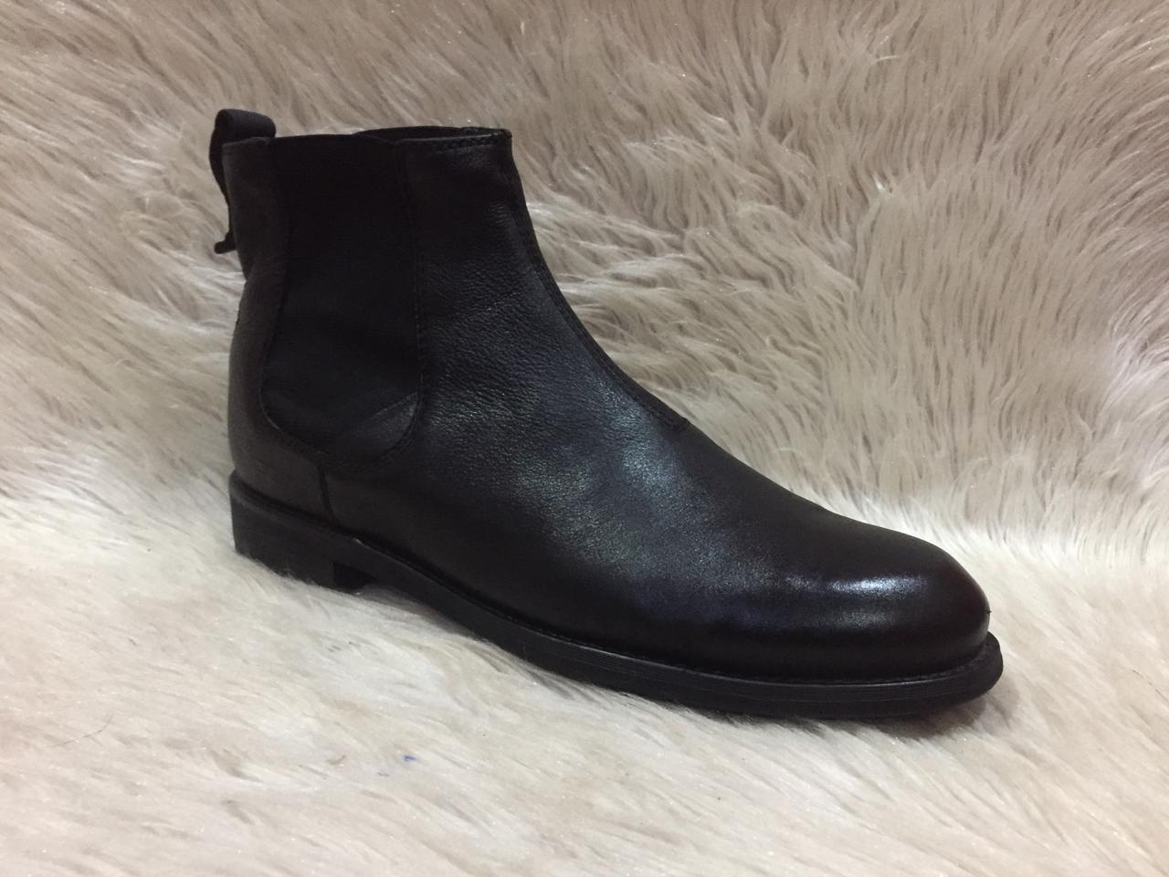 Vega Bond Black Leather Chelsea