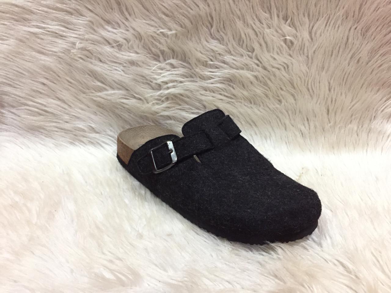 TCM Woolen Black Felt Clog