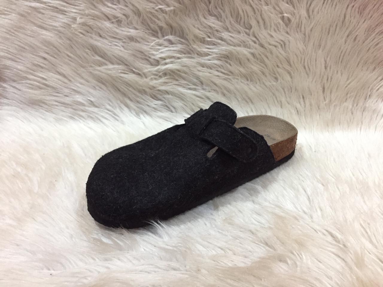 TCM Woolen Black Felt Clog
