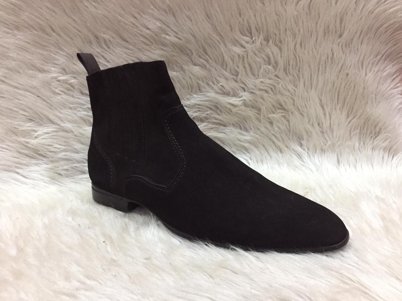 BOSS Dark Brown Suede Chelsea Boots